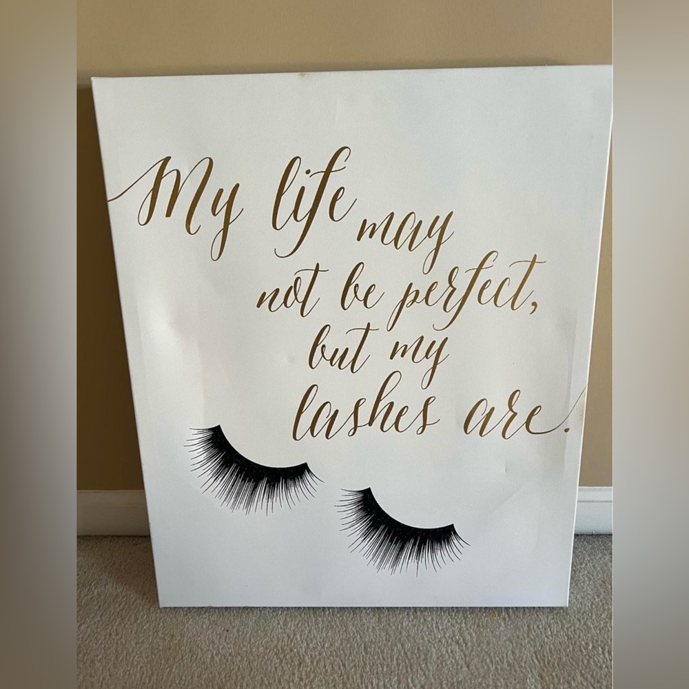 My Lashes are Perfect Canvas Portrait🖤✨
